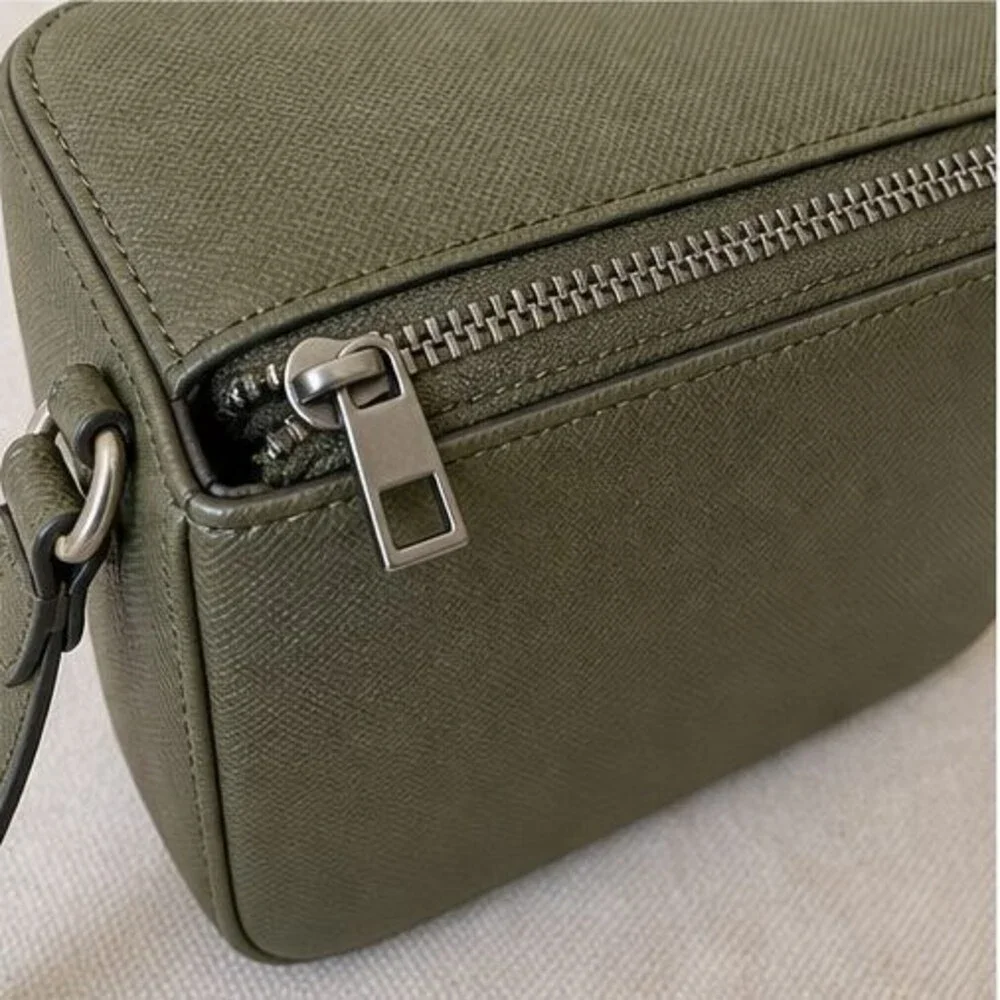 Sand Saffiano Crossbody Bag